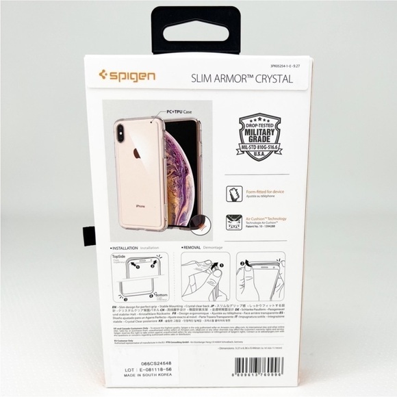 Spigen iPhone XS Max Slim Armor Crystal Clear Case New in Box NWT - Picture 3 of 6